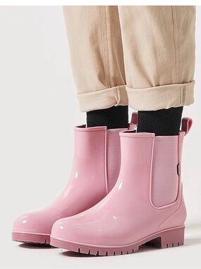 Women's Pink Chelsea Rain Boots
